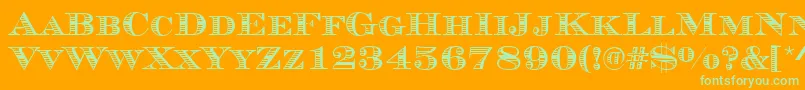 More about MauriceStripesRegular Font MauriceStripesRegular Font – Green Fonts on Orange Background