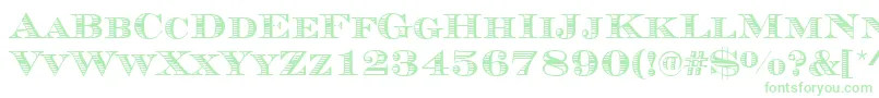 Police MauriceStripesRegular – polices vertes sur fond blanc