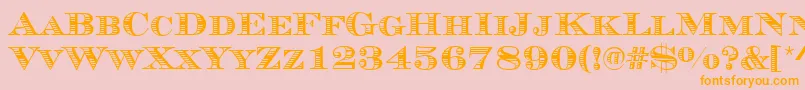 Подробнее о шрифте MauriceStripesRegular Шрифт MauriceStripesRegular – оранжевые шрифты на розовом фоне