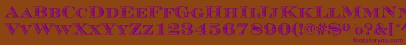 MauriceStripesRegular Font – Purple Fonts on Brown Background