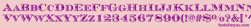 MauriceStripesRegular Font – Purple Fonts on Pink Background