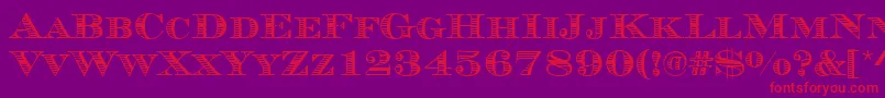 MauriceStripesRegular Font – Red Fonts on Purple Background
