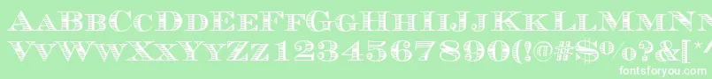 MauriceStripesRegular Font – White Fonts on Green Background
