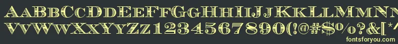 MauriceStripesRegular Font – Yellow Fonts on Black Background
