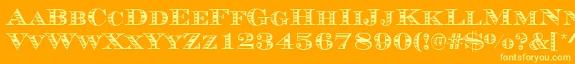 MauriceStripesRegular Font – Yellow Fonts on Orange Background