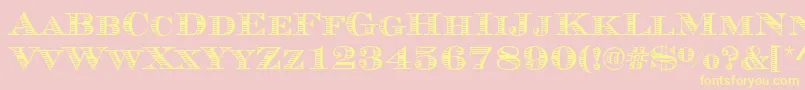 MauriceStripesRegular Font – Yellow Fonts on Pink Background