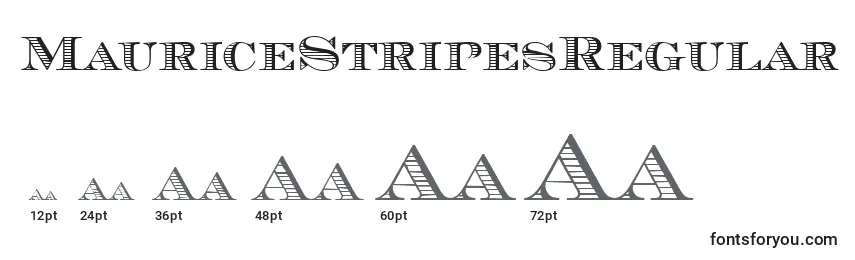MauriceStripesRegular Font Sizes