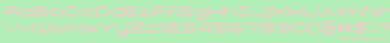 Kyrou5Wide Font – Pink Fonts on Green Background