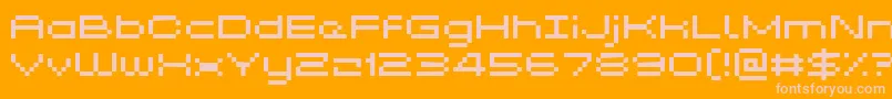 Kyrou5Wide Font – Pink Fonts on Orange Background