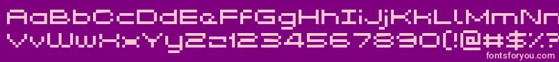 Kyrou5Wide Font – Pink Fonts on Purple Background