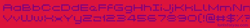 Kyrou5Wide Font – Purple Fonts on Red Background