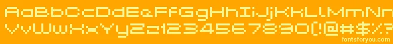 Kyrou5Wide Font – Yellow Fonts on Orange Background