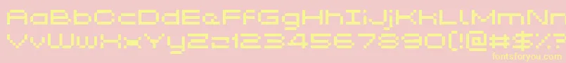 Kyrou5Wide Font – Yellow Fonts on Pink Background