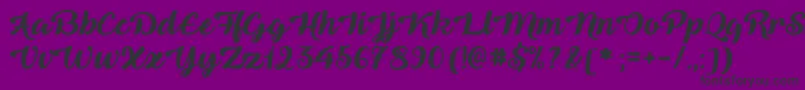 QueenOfHeaven Font – Black Fonts on Purple Background