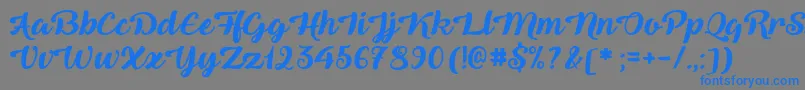 QueenOfHeaven Font – Blue Fonts on Gray Background