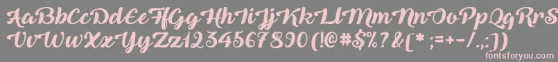 QueenOfHeaven Font – Pink Fonts on Gray Background