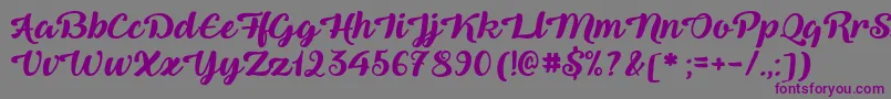 QueenOfHeaven Font – Purple Fonts on Gray Background