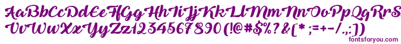 QueenOfHeaven Font – Purple Fonts on White Background