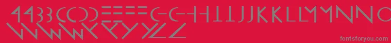 Linearuscentsix Font – Gray Fonts on Red Background
