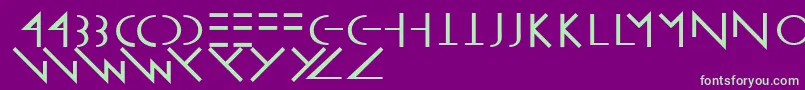 Шрифт Linearuscentsix – зелёные шрифты на фиолетовом фоне