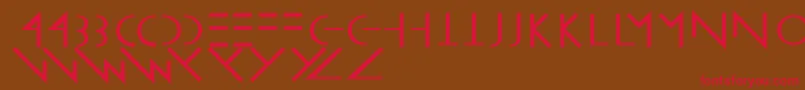 Linearuscentsix Font – Red Fonts on Brown Background