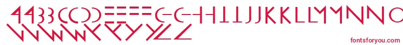 フォントLinearuscentsix – 白い背景に赤い文字