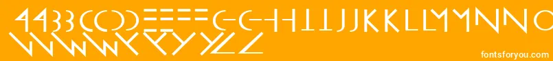 フォントLinearuscentsix – オレンジの背景に白い文字