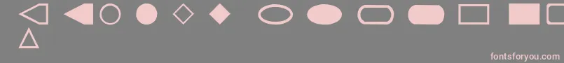 Police Geometrics – polices roses sur fond gris