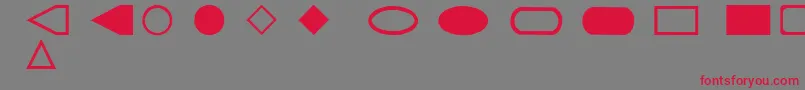 Geometrics-Schriftart – Rote Schriften auf grauem Hintergrund
