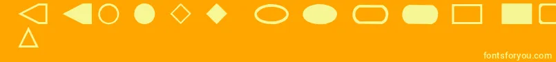 Geometrics Font – Yellow Fonts on Orange Background