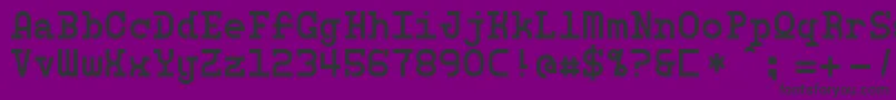 Шрифт MonospherePersonalUse – чёрные шрифты на фиолетовом фоне