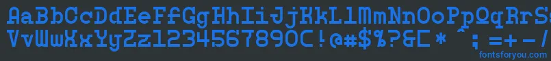 フォントMonospherePersonalUse – 黒い背景に青い文字