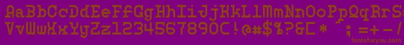 MonospherePersonalUse Font – Brown Fonts on Purple Background