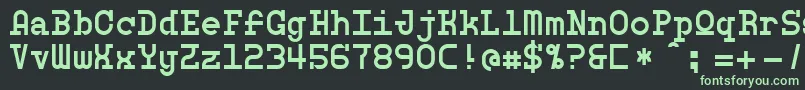 フォントMonospherePersonalUse – 黒い背景に緑の文字