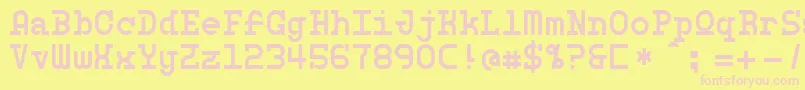 MonospherePersonalUse Font – Pink Fonts on Yellow Background