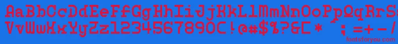 MonospherePersonalUse Font – Red Fonts on Blue Background