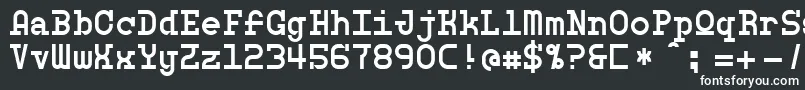 フォントMonospherePersonalUse – 黒い背景に白い文字