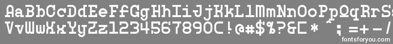 Шрифт MonospherePersonalUse – белые шрифты на сером фоне