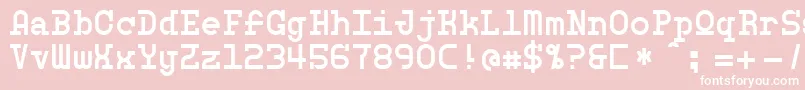 フォントMonospherePersonalUse – ピンクの背景に白い文字