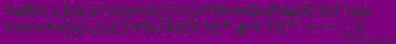 Hootj-Schriftart – Schwarze Schriften auf violettem Hintergrund