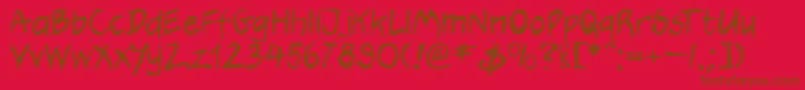 Hootj Font – Brown Fonts on Red Background