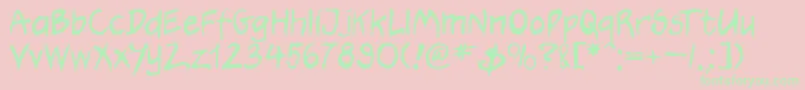 Hootj Font – Green Fonts on Pink Background