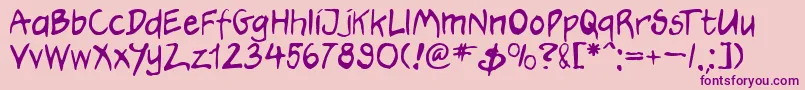 Hootj Font – Purple Fonts on Pink Background