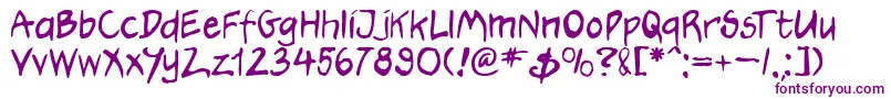 Hootj Font – Purple Fonts on White Background