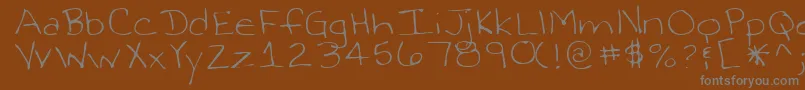 SamitchRegular Font – Gray Fonts on Brown Background