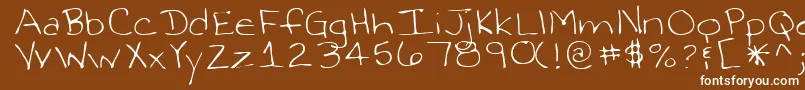 フォントSamitchRegular – 茶色の背景に白い文字