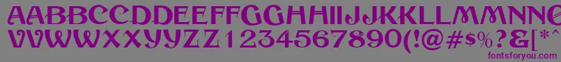 Sesame Font – Purple Fonts on Gray Background