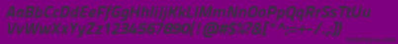 Panefresco800wtitalic Font – Black Fonts on Purple Background