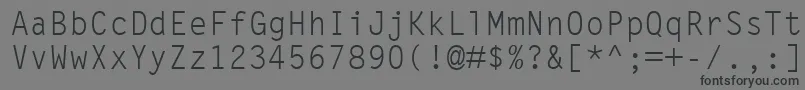 Шрифт LetterGothicMt – чёрные шрифты на сером фоне