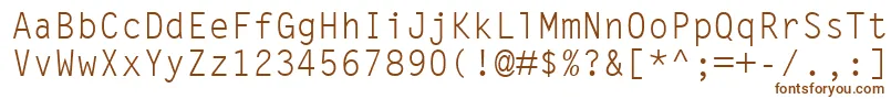 LetterGothicMt-fontti – ruskeat fontit valkoisella taustalla